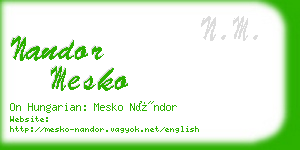 nandor mesko business card
